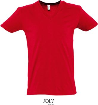 SOL'S | Pánské tričko s výstřihem do V red L