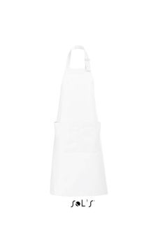 SOL'S GALA - LONG APRON WITH POCKETS White U