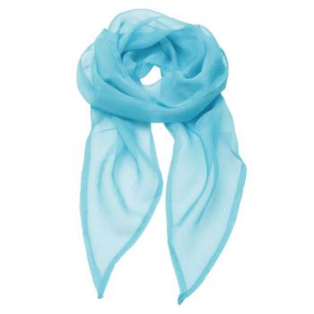 'COLOURS COLLECTION' PLAIN CHIFFON SCARF Turquoise U
