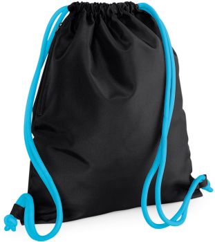 BagBase | Sportovní vak Icon black/surf blue onesize