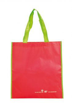 Helena shopping bag red , lime green