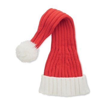 ORION Dlouhá vánoční pletená čepice red