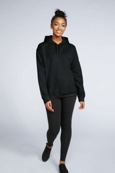 SOFTSTYLE MIDWEIGHT FLEECE ADULT HOODIE Black M