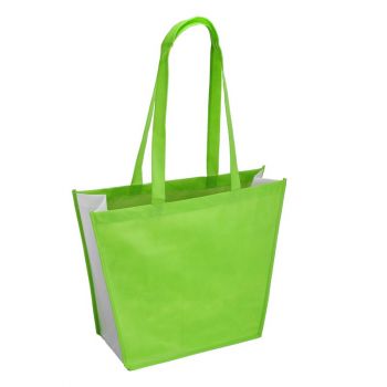 SHOPPING nákupní a plážová taška z netkané textilie,  zelená