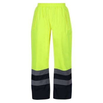 HI VIS PRO OVERTROUSERS Yellow/Navy S