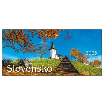 Stolový kalendár Slovensko riadkové 2023