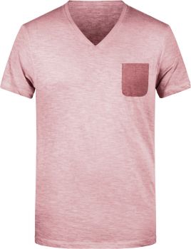 James & Nicholson | Pánské vintage tričko z bio bavlny soft pink L
