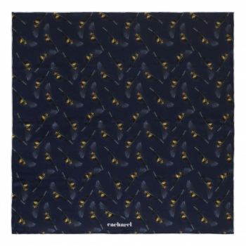Silk scarf Victoire Navy