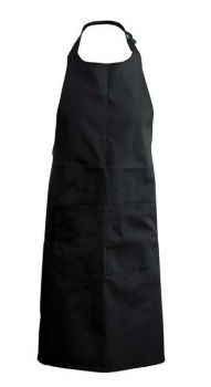 COTTON APRON WITH POCKET Black U