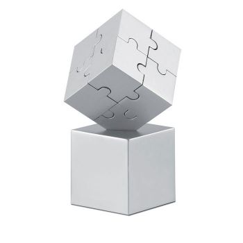 KUBZLE Kovové 3D puzzle matt silver