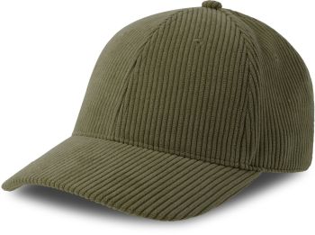 Atlantis | 6 panelová manšestrová kšiltovka olive onesize