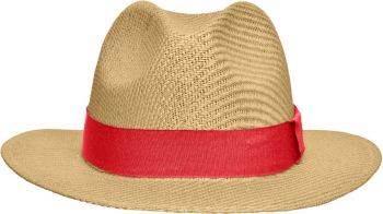 Myrtle Beach | Lehký letní klobouk straw/red S/M
