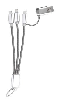 Frecles USB nabíjací kábel na kľúčenke grey