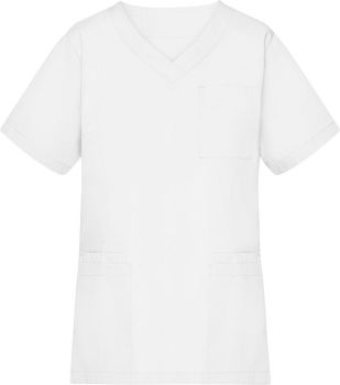James & Nicholson | Dámský kazak s výstřihem do V white XL