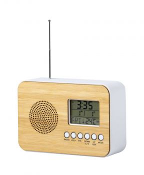 Tulax stolové rádio s hodinami natural