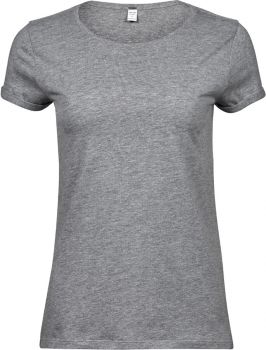Tee Jays | Dámské tričko s rolovatelnými rukávy heather grey L