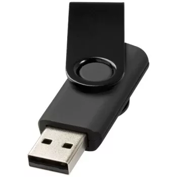 USB disk Rotate-metallic, 4 GB Černá
