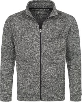Stedman | Pánská pletená fleecová bunda dark grey melange L