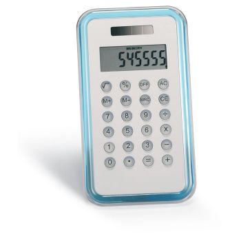 CULCA Hliníková kalkulačka transparent blue