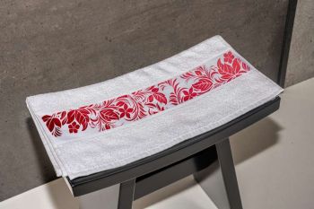 OLIMA TOWEL WITH SUBLIMATION BORDURE White 50X100