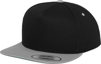 Flexfit | 5 panelová Snapback kšiltovka black/silver onesize