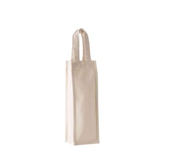 COTTON CANVAS BOTTLE BAG Natural U