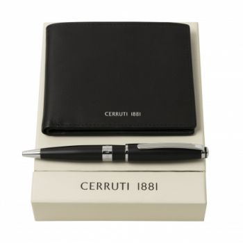 Set CERRUTI 1881 Black (ballpoint pen & wallet)