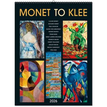 Nástenný kalendár Monet to Klee 2026