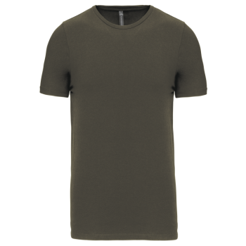 MEN'S SHORT-SLEEVED CREW NECK T-SHIRT Dark Khaki L