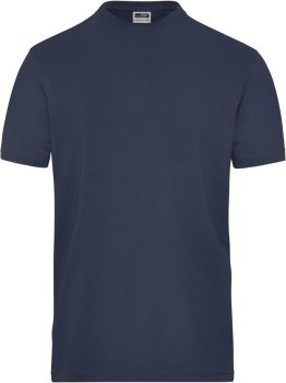 James & Nicholson | Pánské pracovní elast. tričko z bio bavlny - Solid navy L