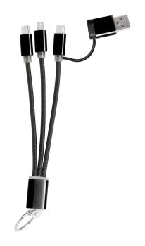 Frecles USB nabíjací kábel na kľúčenke black