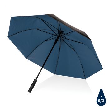 27" dvojfarebný dáždnik Impact zo 190T RPET AWARE™ modrá