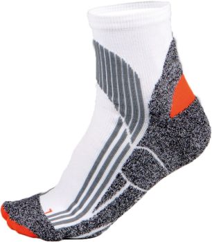 Kariban ProAct | Běžecké sportovní ponožky white/grey/orange 35/38