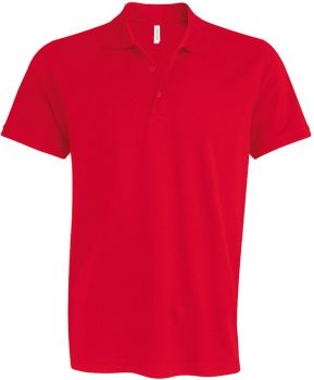 Kariban | Pánské elastické piqué polo red XL