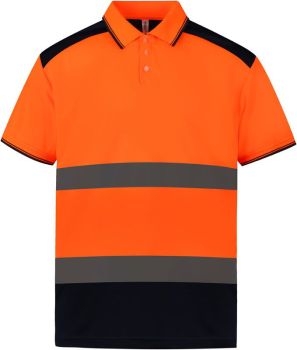 Yoko | Hi-Vis Polo hi vis orange/navy 6XL