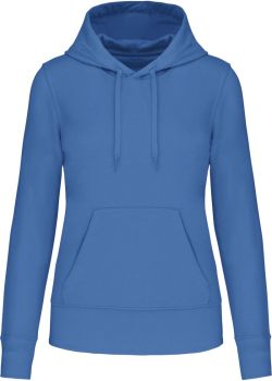 Kariban | Dámská ekologická mikina s kapucí light royal blue M