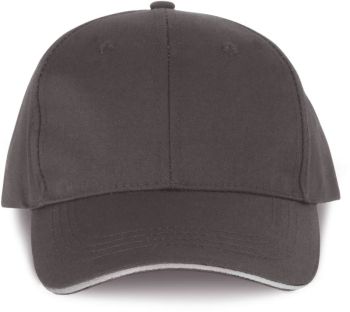 Kariban | 6 panelová kšiltovka shale grey/light grey onesize
