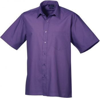 Premier | Popelínová košile s krátkým rukávem purple 41.