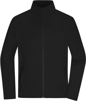 James & Nicholson | Pánská trečová fleecová bunda black/black 3XL