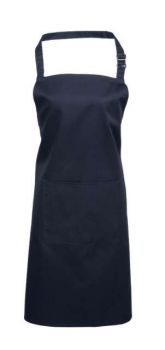 ‘COLOURS’ BIB APRON WITH POCKET Navy U