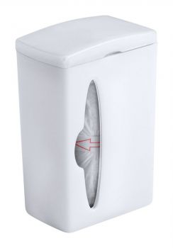 Bluck waste bag dispenser white