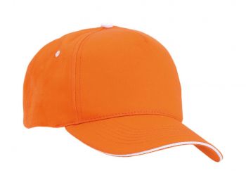 Five baseball cap orange