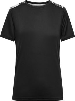 James & Nicholson | Dámské sportovní tričko black/black printed XS