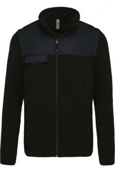 FLEECE JACKET WITH REMOVABLE SLEEVES Black L