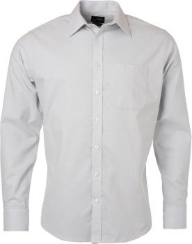 James & Nicholson | Košile Oxford s dlouhým rukávem silver XL