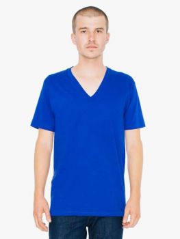 UNISEX FINE JERSEY V-NECK T-SHIRT Lapis S