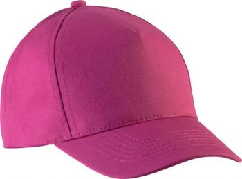 KIDS' COTTON CAP - 5 PANELS Fuchsia U