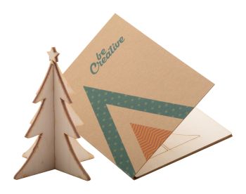 Creax Eco Vianočná pohľadnica, stromček natural