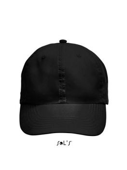 SOL'S METEOR - SIX PANEL CAP Black U
