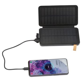 Solárny Power bank, 8000 mAh Čierna